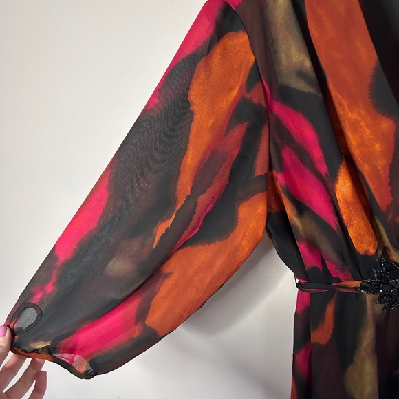 Y2K TAPE MEASURE Sheer Abstract Beaded Top Indie Sleeze Whimsigoth Glam Size XL - Picture 7 of 12